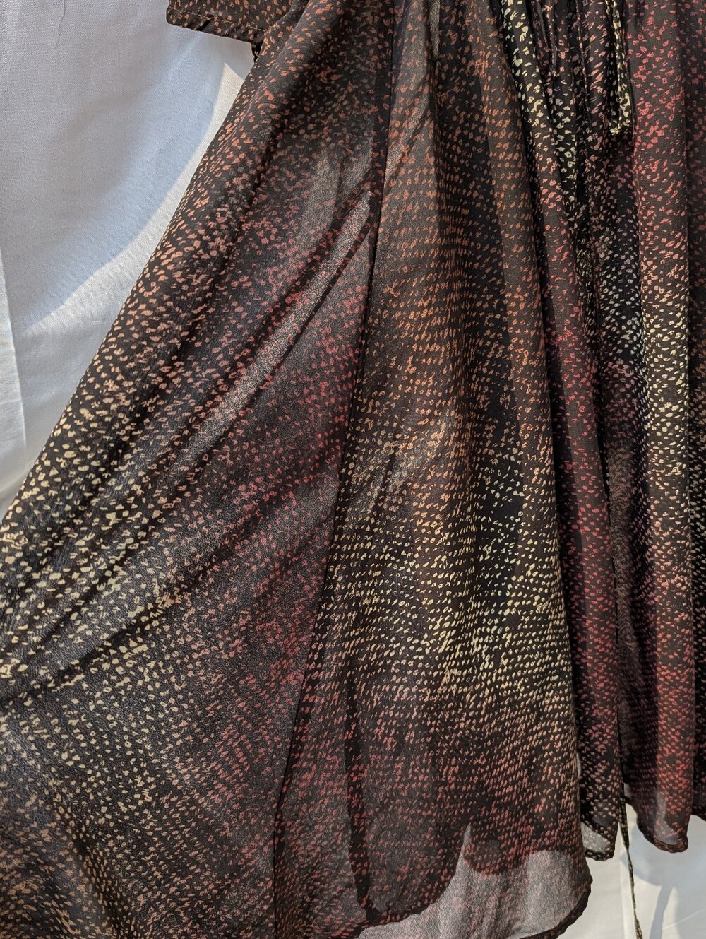 Marisa City Sheer Whimsigoth Earthy Boho Dolman Cinch Mini Dress - Picture 5 of 15